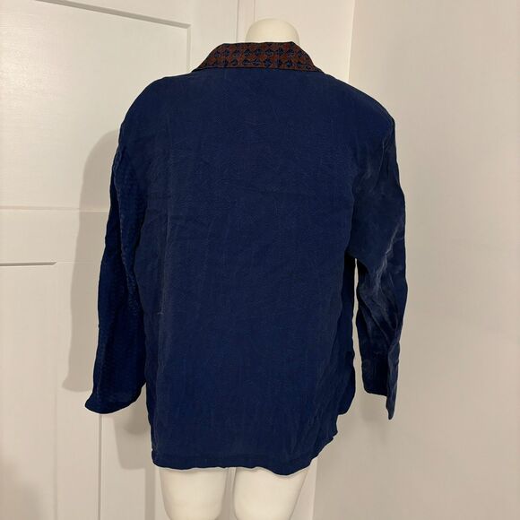 Vintage Nancy Bolen City Girl Large Western/Boho Patchwork Button Down Top - Picture 2 of 14